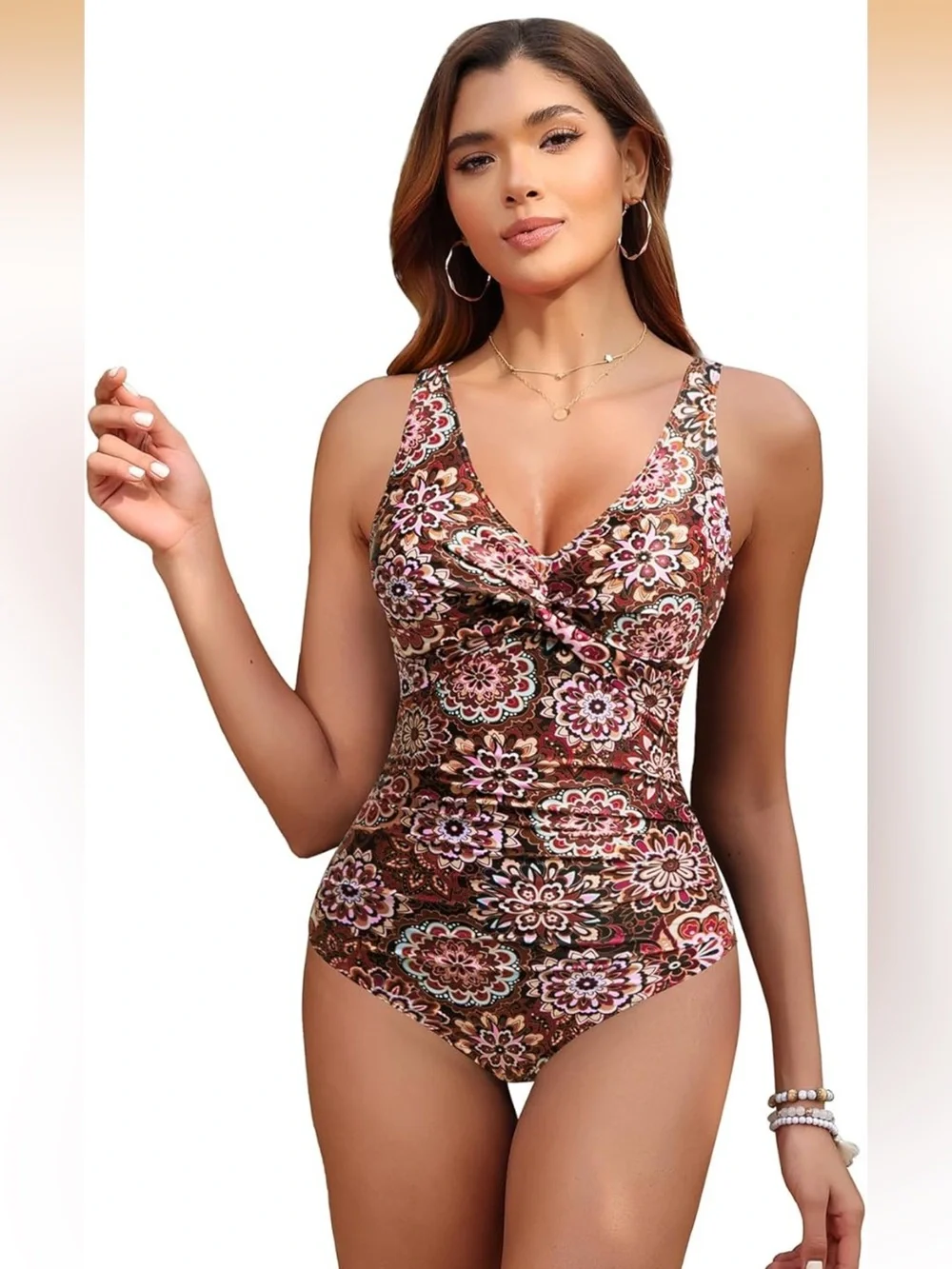 Holipick Tummy Control Swimsuit Push Up Bathing Suit Full Coverage Slimming nwt